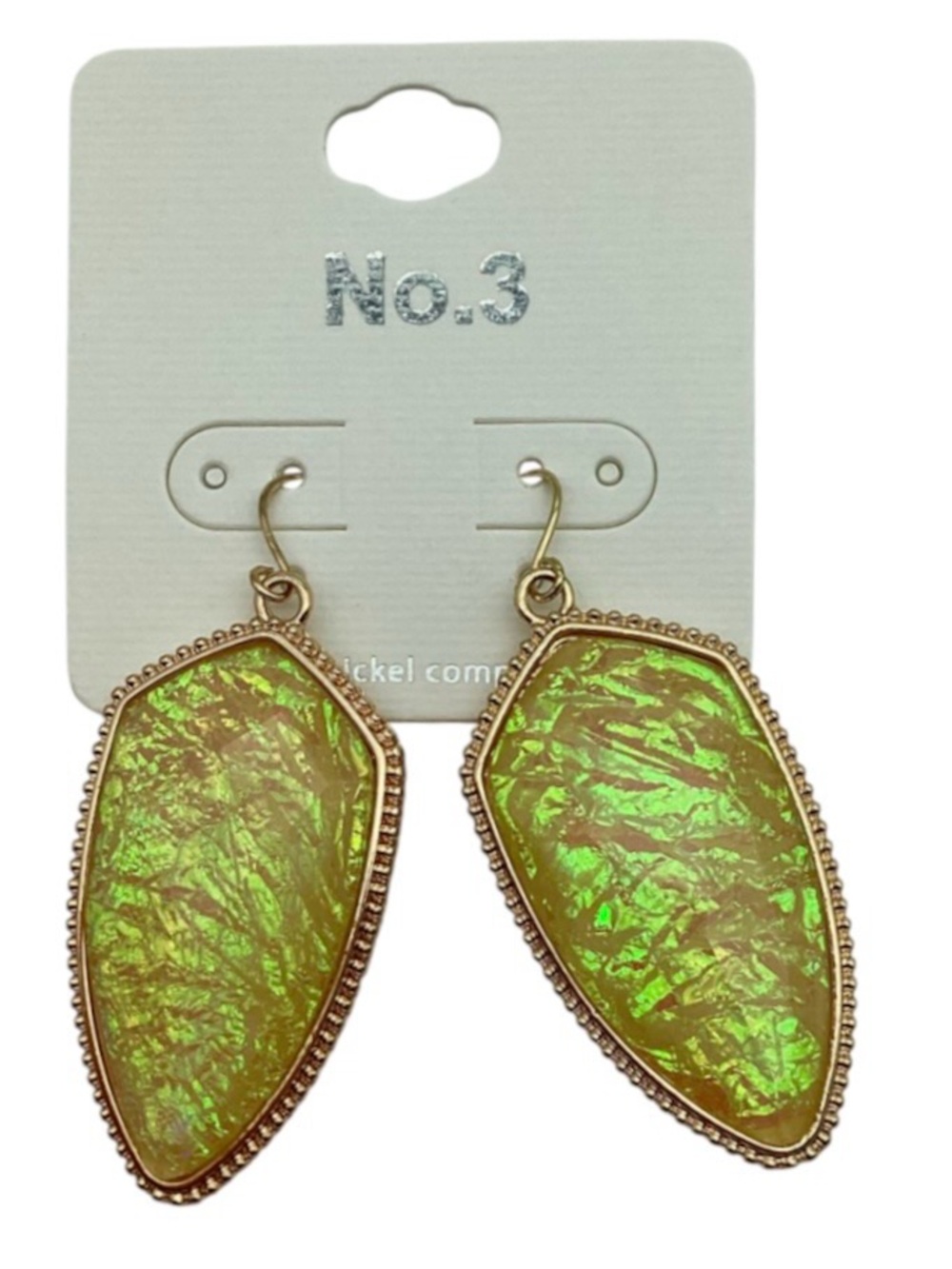 No. 3 Miara Ivory Opal Petal Earrings (NWT)